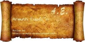 Armuth Eugén névjegykártya
